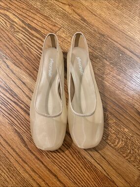 Jeffrey Campbell Nude Mesh Ballet Flats